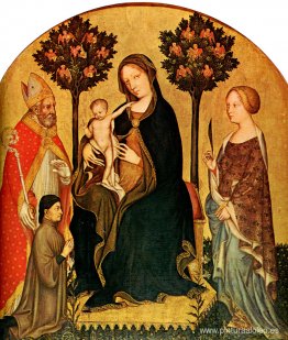 Virgen con el Niño y Santa Catalina, San Nicolás y el donante Ge Virgen con el Niño y Santa Catalina, San Nicolás y el donante Ge