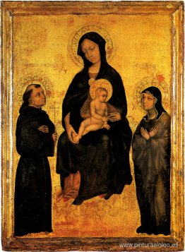 Madonna in Gloria entre San Francisco y Santa Chiara Gentile da Madonna in Gloria entre San Francisco y Santa Chiara Gentile da