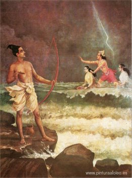 Sri Rama venciendo el mar Sri Rama venciendo el mar