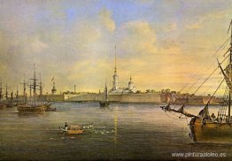 Vista del Neva y la fortaleza de Pedro y Pablo Vista del Neva y la fortaleza de Pedro y Pablo