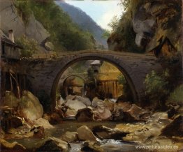 Arroyo de montaña en Auvernia Arroyo de montaña en Auvernia