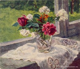 Las rosas junto a la ventana Las rosas junto a la ventana
