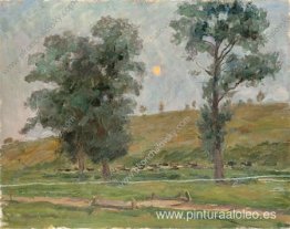 Un paisaje iluminado por la luna Un paisaje iluminado por la luna