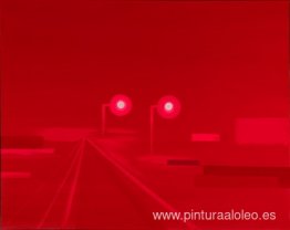 Sin título (luces de ruptura digitales de color rojo brillante), Sin título (luces de ruptura digitales de color rojo brillante),