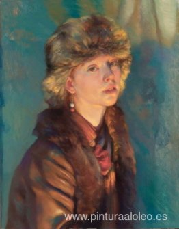 Chica con sombrero de piel Chica con sombrero de piel