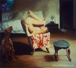 La cama, la silla, la espera. La cama, la silla, la espera.
