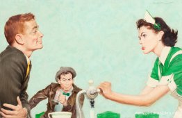 El irlandés no vestiría de verde, ilustración del Saturday Eveni El irlandés no vestiría de verde, ilustración del Saturday Eveni