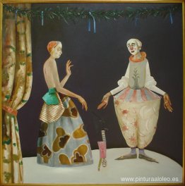 Titiritero y payaso blanco Titiritero y payaso blanco