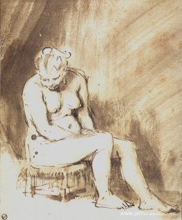 Un desnudo femenino sentado Un desnudo femenino sentado