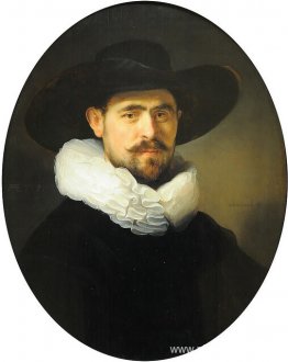 Retrato de un hombre barbudo con un sombrero de ala ancha Retrato de un hombre barbudo con un sombrero de ala ancha