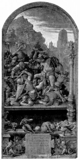 Diseño para la Capilla Fugger en Augsburgo Sansón luchando contr Diseño para la Capilla Fugger en Augsburgo Sansón luchando contr