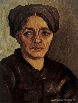 Cabeza de mujer campesina con gorro oscuro Cabeza de mujer campesina con gorro oscuro