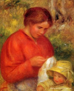 mujer y niño mujer y niño