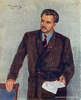 Retrato de Konstantin Mikhailovich Simonov Retrato de Konstantin Mikhailovich Simonov