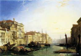 Gran Canal de Venecia, puesta de sol Gran Canal de Venecia, puesta de sol