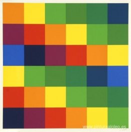 Seis series de colores sistemáticas con toques azul verdoso y mo Seis series de colores sistemáticas con toques azul verdoso y mo