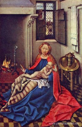 Virgen y el Niño ante una chimenea Virgen y el Niño ante una chimenea