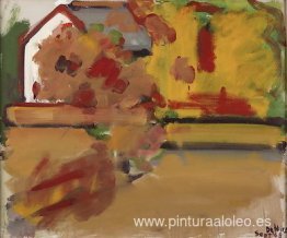 paisaje de otoño con casa paisaje de otoño con casa