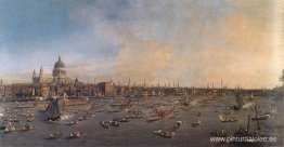 El río Támesis con la catedral de San Pablo el día del alcalde El río Támesis con la catedral de San Pablo el día del alcalde