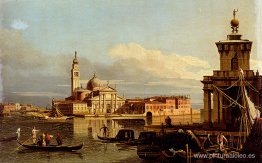 Una vista de Venecia desde la Punta della Dogana hacia San-Giorg Una vista de Venecia desde la Punta della Dogana hacia San-Giorg