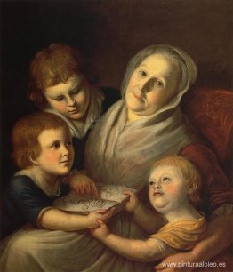 La madre del artista, la señora Charles Peale y sus nietos La madre del artista, la señora Charles Peale y sus nietos