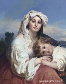 Mujer italiana con niño Mujer italiana con niño