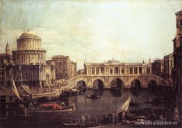 Capriccio: el Gran Canal, con un imaginario puente de Rialto y o Capriccio: el Gran Canal, con un imaginario puente de Rialto y o