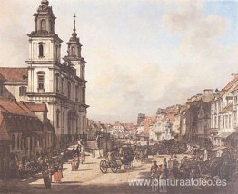 Vista del suburbio de Cracovia desde la calle Nowy Świat Vista del suburbio de Cracovia desde la calle Nowy Świat