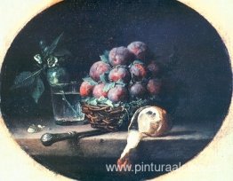 Naturaleza muerta con ciruelas y limón Naturaleza muerta con ciruelas y limón