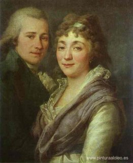 Retrato de V. I. Mitrofanov y M. A. Mitrofanova Retrato de V. I. Mitrofanov y M. A. Mitrofanova