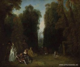 Vista a través de los árboles en el parque de Pierre Crozat Vista a través de los árboles en el parque de Pierre Crozat