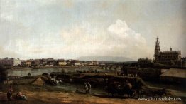 Dresde desde la margen izquierda del Elba, debajo de la fortific Dresde desde la margen izquierda del Elba, debajo de la fortific