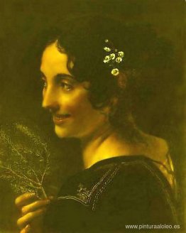 Una gitana con una rama de mirto. Una gitana con una rama de mirto.