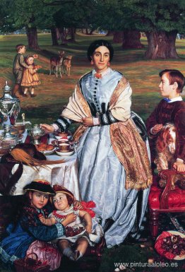 Lady Fairbairn con sus hijos Lady Fairbairn con sus hijos