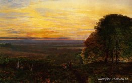 Atardecer desde Chilworth Common, Hampshire Atardecer desde Chilworth Common, Hampshire