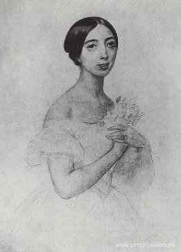 Retrato de la cantante Pauline Viardot García Retrato de la cantante Pauline Viardot García