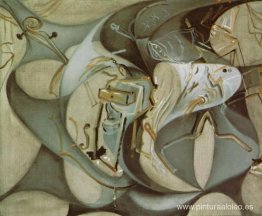 Cama y dos mesitas de noche atacando ferozmente a un violonchelo Cama y dos mesitas de noche atacando ferozmente a un violonchelo