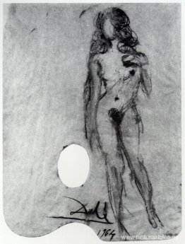 Intitulado. Desnudo femenino en una paleta Intitulado. Desnudo femenino en una paleta