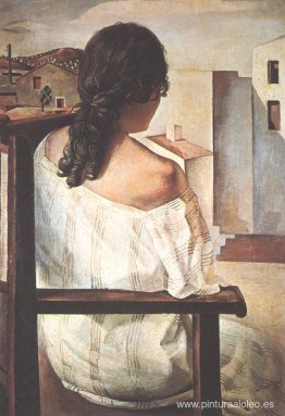 Chica sentada vista desde atrás Chica sentada vista desde atrás