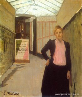 Vendedor de entradas en la sala de baile Moulin de la Galette Vendedor de entradas en la sala de baile Moulin de la Galette