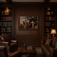 Venus apareciéndose a Eneas como cazadora — Biblioteca clásica