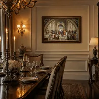 La escuela de Atenas — Comedor de château