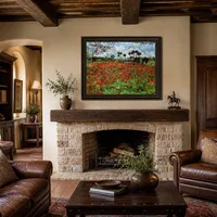 campo con amapolas — Villa italiana