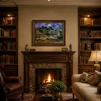 Casas con techos de paja, Cordeville  — Biblioteca clásica
