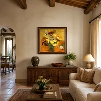 Jarrón Japonés con Rosas y Anémonas — Villa italiana