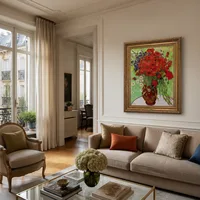 Amapolas y margaritas rojas — Apartamento parisino