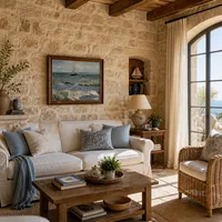 Paisaje marino en Saintes-Maries — Casa mediterránea