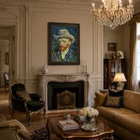 Autorretrato con sombrero de fieltro — Apartamento parisino