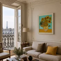 Naturaleza muerta - Jarrón con doce girasoles  — Apartamento parisino