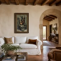 Jarrón de malvarrosas — Villa italiana